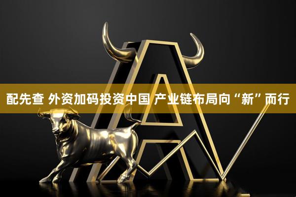 配先查 外资加码投资中国 产业链布局向“新”而行